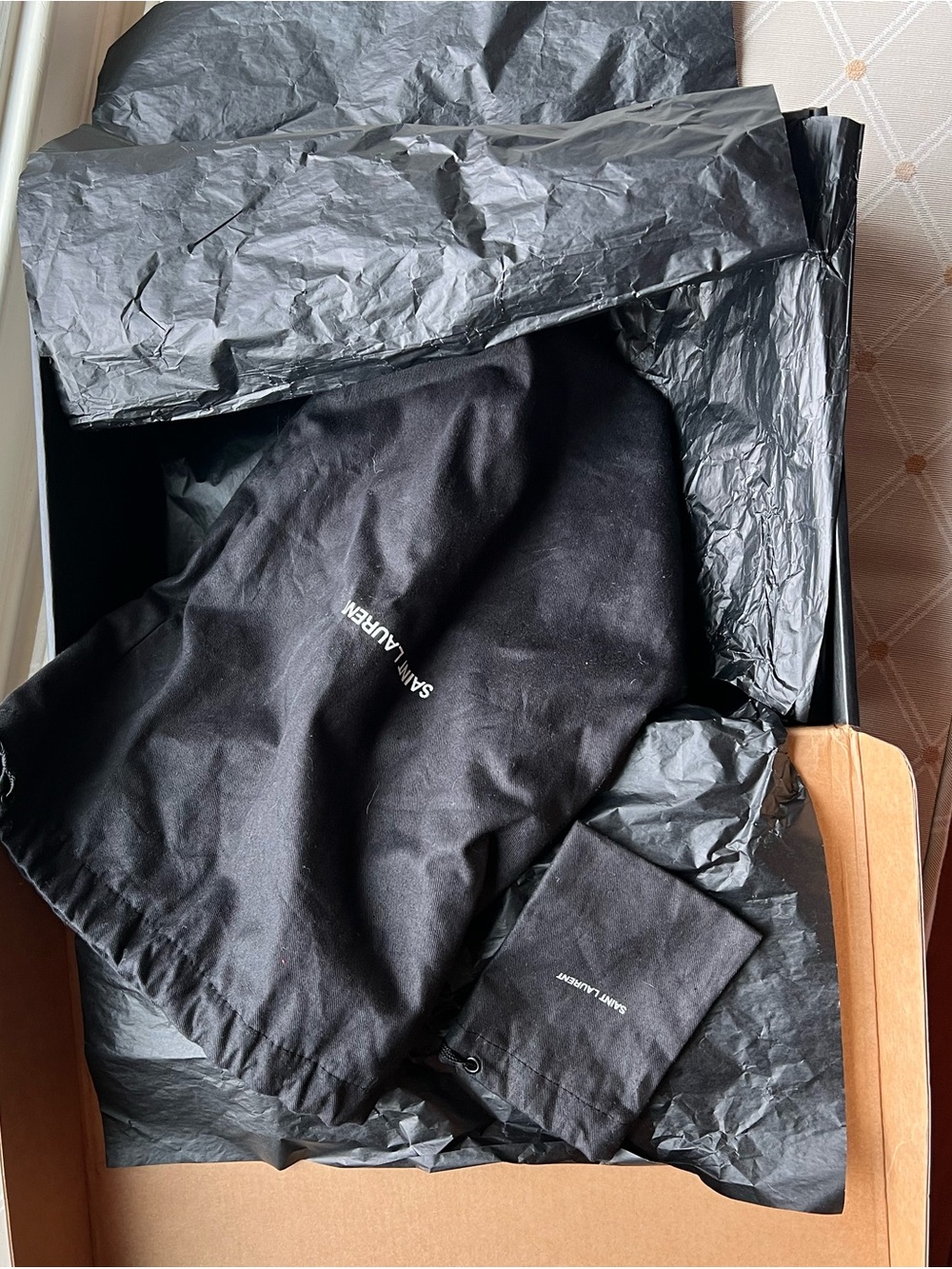Saint Laurent Black Leather Low-Top Sneakers with Tan Gum Sole - Picture 13 of 14